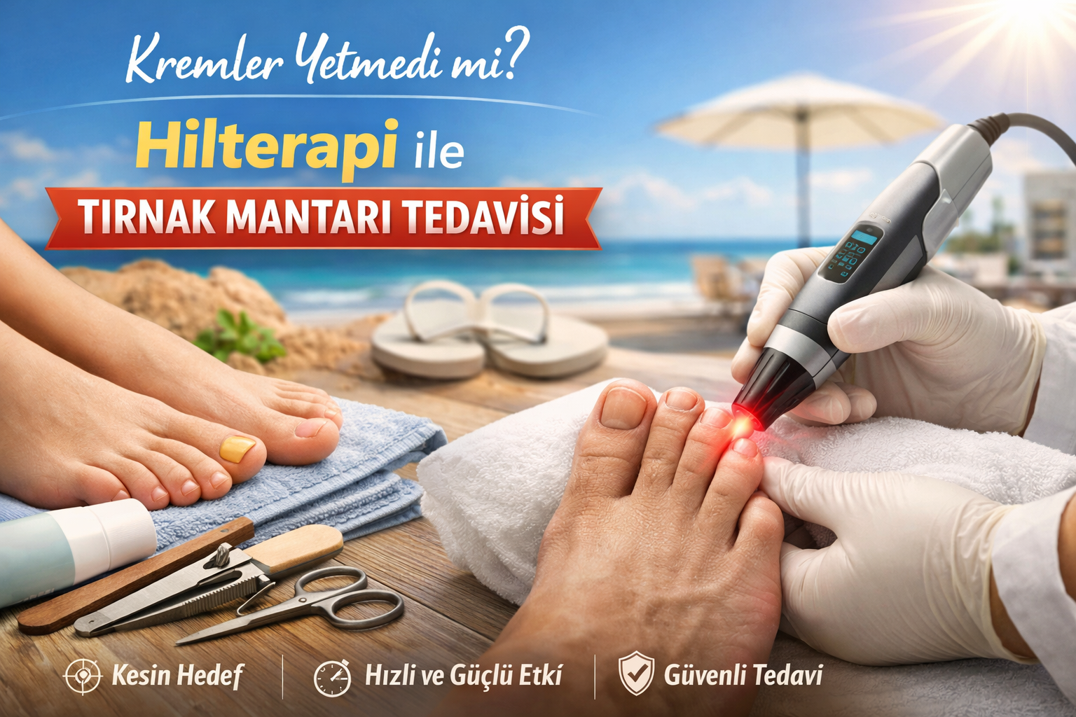 Kremler Yetmedi mi? Hilterapi (Yüksek Yoğunluklu Lazer) ile Tırnak Mantarı Tedavisi